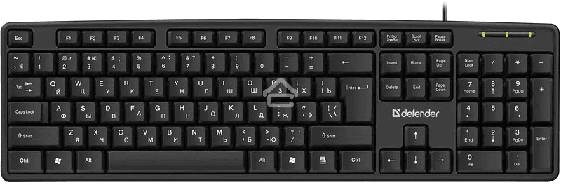 Клавиатура проводная Defender Element HB-520, USB, черный