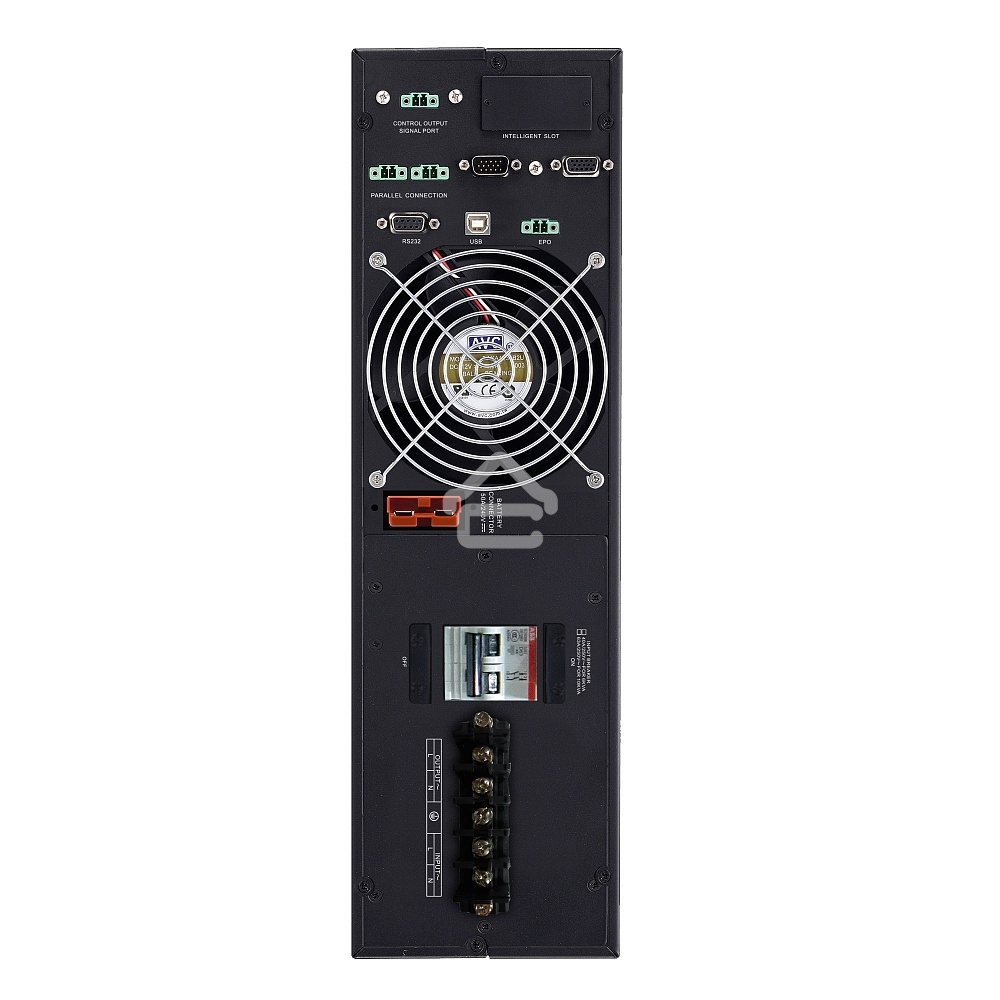 Источник бесперебойного питания CROWN On-Line CMUOA-300X-10K 10000VA/9000W, корпус металл, TOWER&RACK, 3U+3U, АКБ 16*12V/7AH, PF-0.9, AVR 110-300V, порт USB+RS-232, EPO, розетки - клемная колодка (Ph+N+GND), входной кабель 2,5 м, вентилятор охлаждения, ав