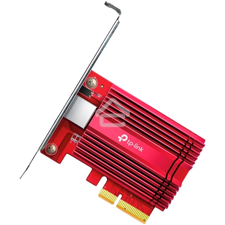 Сетевой адаптер 10 Gigabit PCI-E network adapter, 1 PCI Express 3.0 X4 interface, 1 100/1000/10000Mbps Ethernet port, come with Low-Profile and Full-Height Brackets