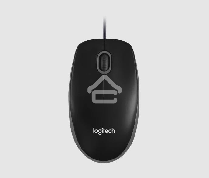 Мышь проводная Logitech B100 черный, 1000 dpi, USB, кнопки - 3