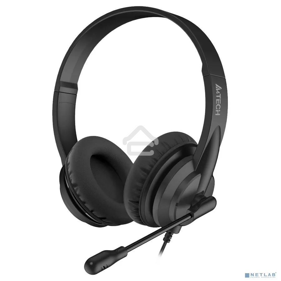 Наушники с микрофоном A4 HS-10 черный 2м