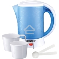 Чайник дорожный Centek CT-0054 blue, 600мл, 600Вт