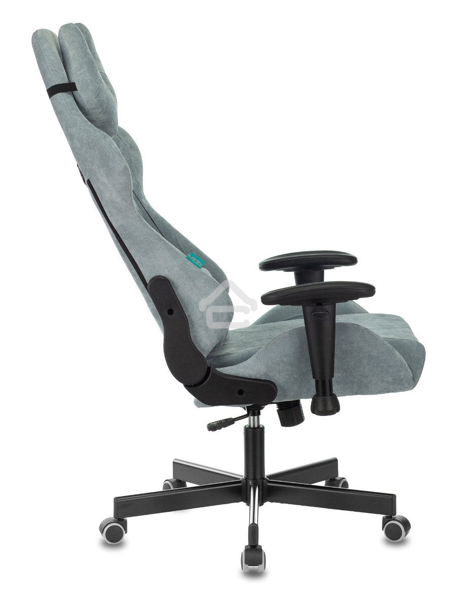 Кресло игровое Бюрократ VIKING KNIGHT LT28 FABRIC серо-голубой крестовина металл/пластик