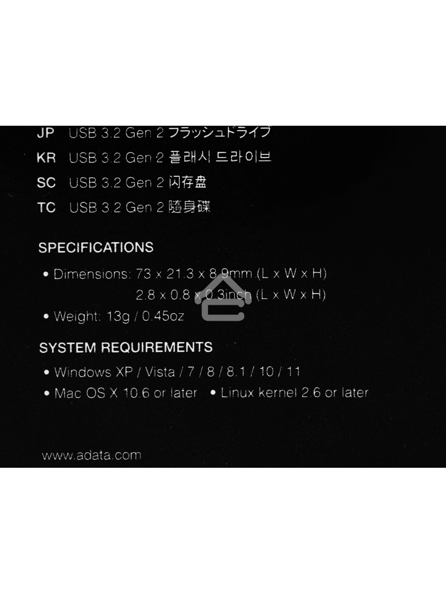 Флеш диск A-Data 128Gb Type-C UE800 AELI-UE800-128G-CSG USB3.2 серебристый