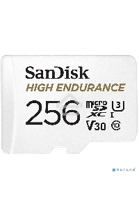 Флеш карта microSD 256GB SanDisk microSDXC Class 10 UHS-I U3 V30 High Endurance Video Monitoring Card