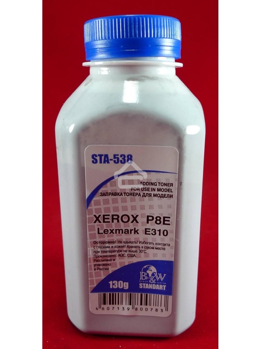 Тонер XEROX P8e/Lexmark E310 (фл,130 г) B&W Standart фас России