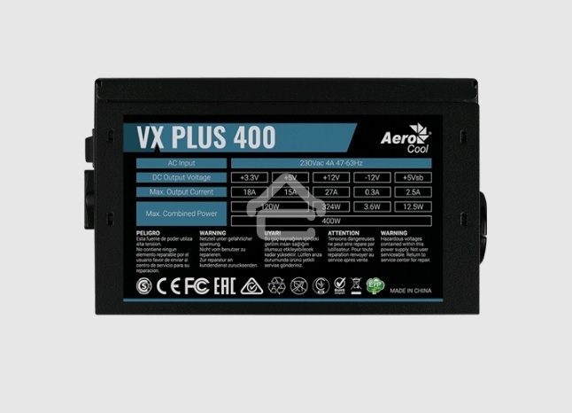 Блок питания Aerocool/Formula VX-400 PLUS, 400Вт, 120мм, черный