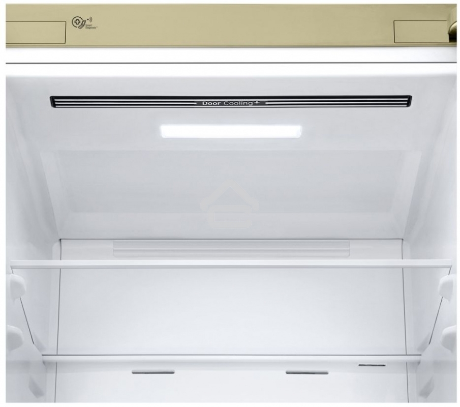 Холодильник LG GA-B509CESL бежевый глянцевый двухкамерный 277/107л морозилка снизу, No Frost