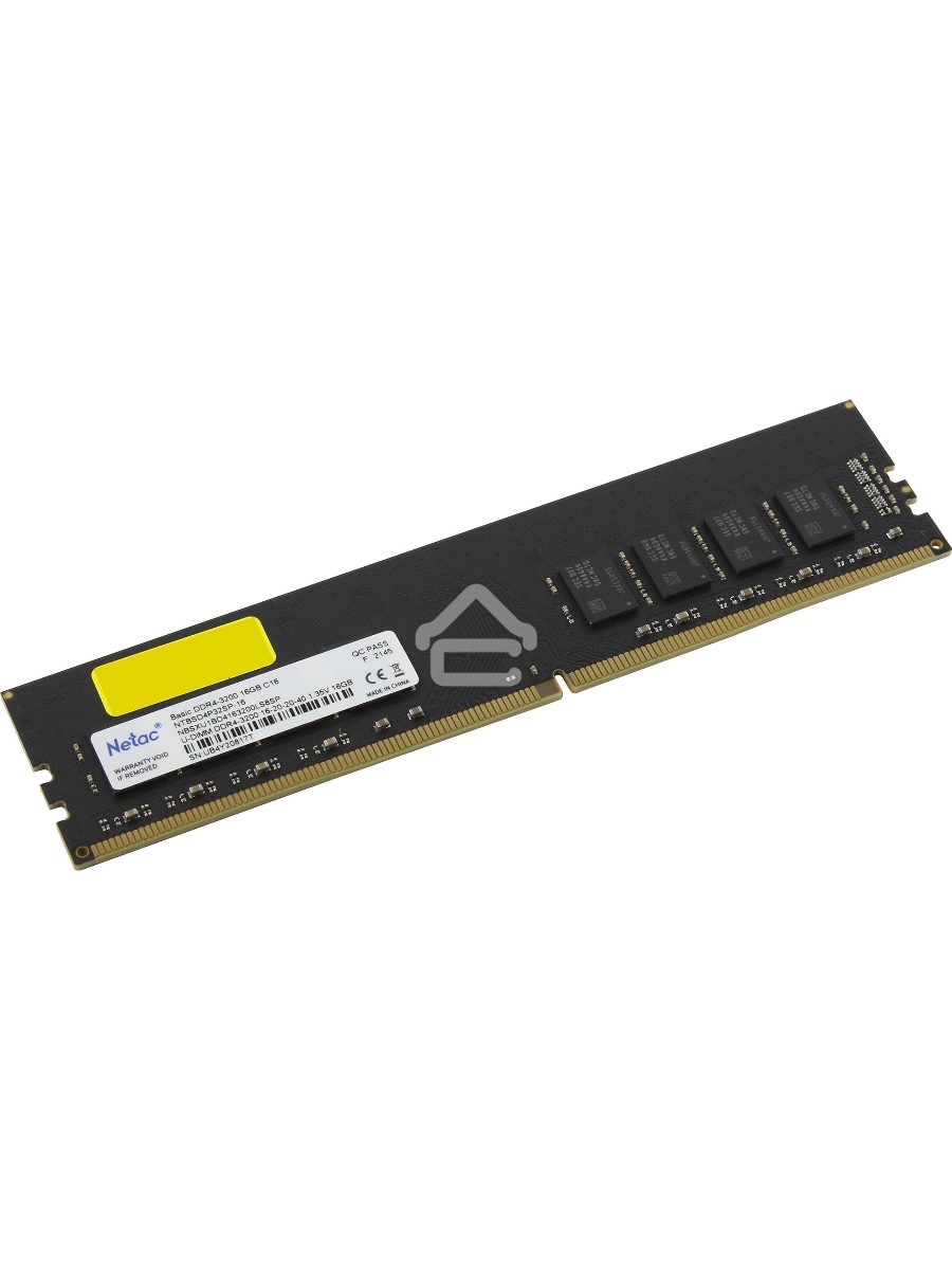 Оперативная память NETAC Basic, DDR4, 16GB (1x16GB), 3200MHz, CL16, DIMM