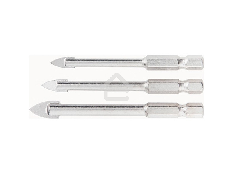 Набор Matrix сверл по керамической плитке, 5 - 6 - 8мм, шестигранный хвостовик