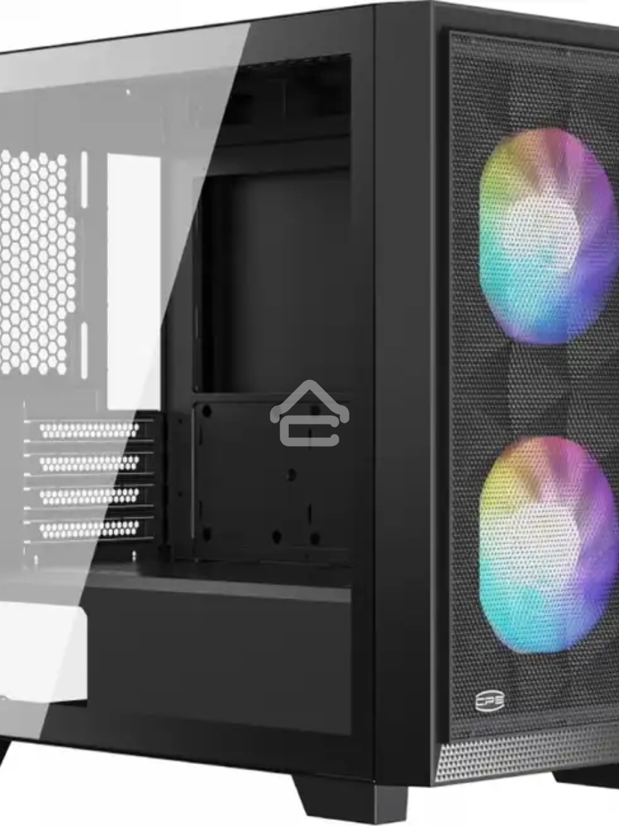 Компьютерный корпус без блока питания PCCooler C3D310 BK ARGB, Mini-Tower, TG, Mesh, 2x120mm ARGB, 2xUSB-A 3.0, mATX, mITX Black