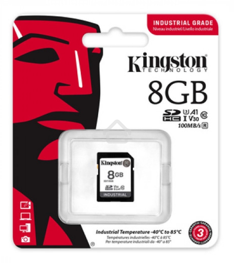 Флеш карта SDHC 8Gb Class10 Kingston <SDIT/8Gb> Industrial Temperature Class