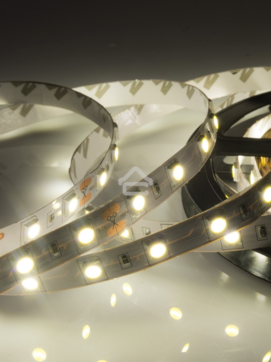 Лента LED 24 В, 10 мм, IP23, SMD 5050, 60 LED/m, цвет свечения теплый белый (3000 К)