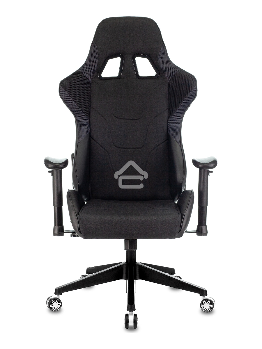 Кресло игровое Бюрократ VIKING 4 AERO BLACK EDITION черный искусст.кожа/ткань
