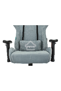 Кресло игровое Бюрократ VIKING KNIGHT LT28 FABRIC серо-голубой крестовина металл/пластик