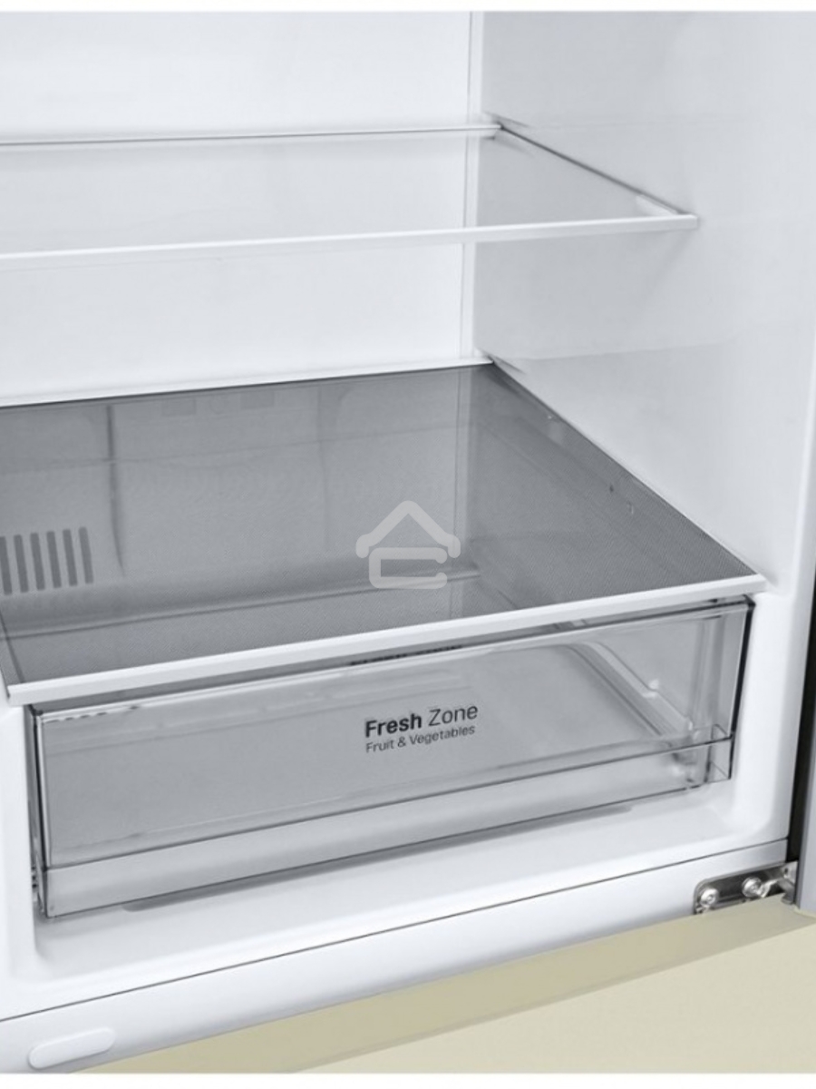 Холодильник LG GA-B509CESL бежевый глянцевый двухкамерный 277/107л морозилка снизу, No Frost