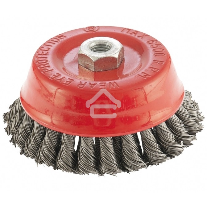 Щетка для УШМ, 125 мм, М14, Чашка, двухрядная, крученая проволока 0,5 мм Matrix