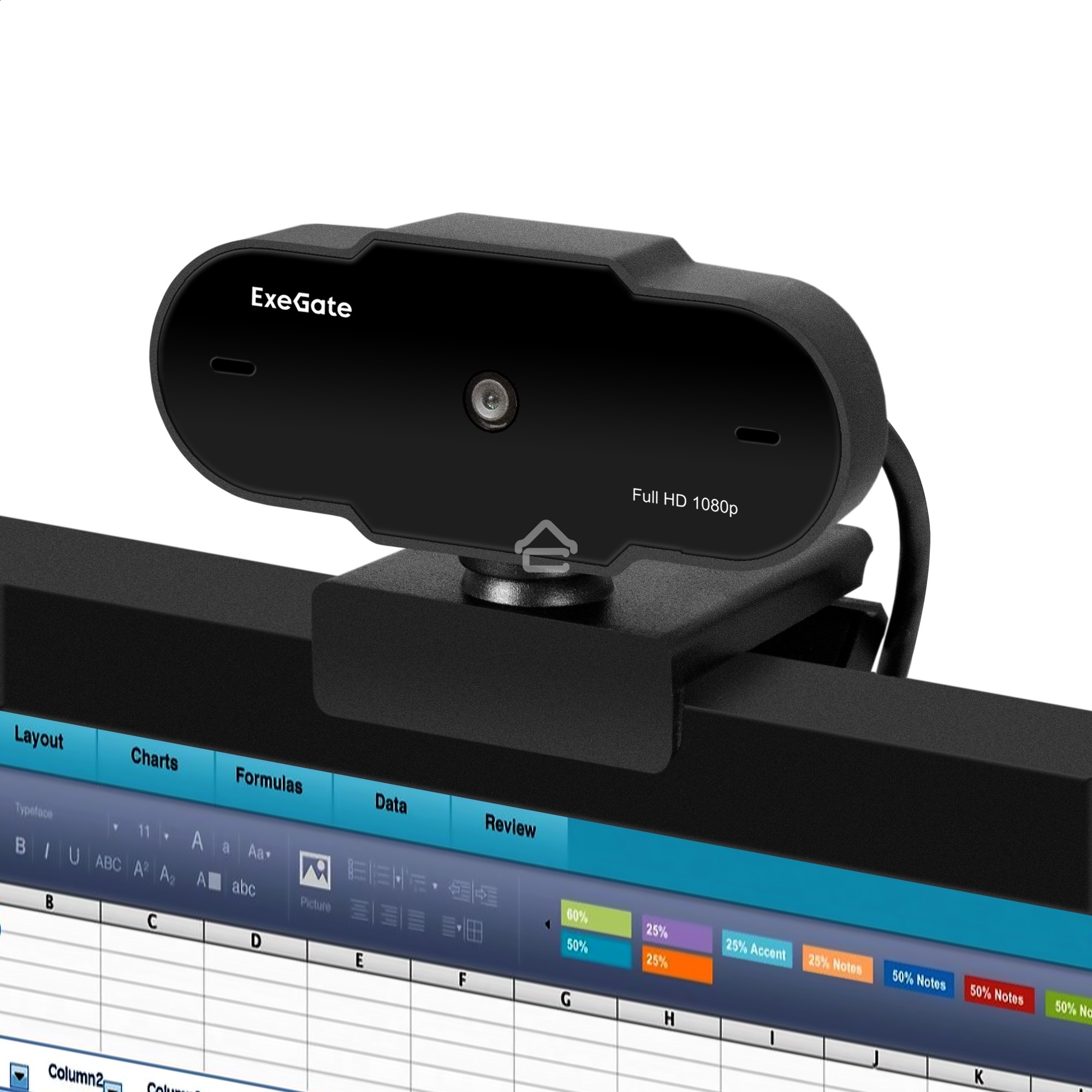 Веб-камера ExeGate GoldenEye C300 Full HD (матрица 1/4