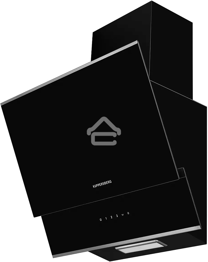 Вытяжка наклонная Kuppersberg F 600 BX, черный/нержавеющая сталь, 60 см, 850 куб. м/ч, 46 дБ