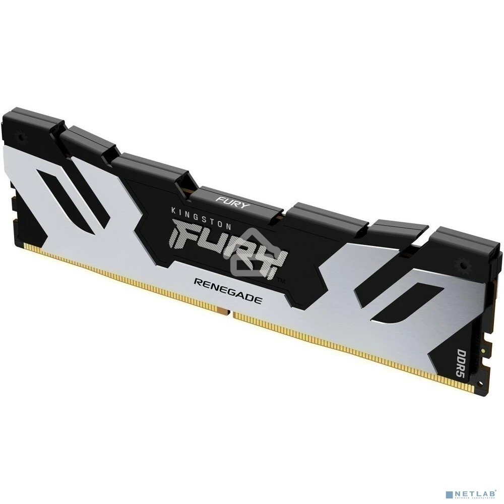 Оперативная память Kingston Fury Renegade, DDR5, 48Gb (1x48GB), 6000MHz, CL32, DIMM, с радиатором, серебристый