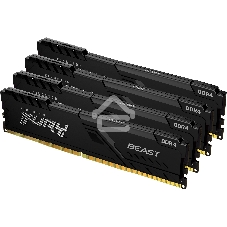 Оперативная память Kingston Fury Beast, DDR4, 128GB (4x32 GB), 3200 MHz, CL16, DIMM, с радиатором, черный
