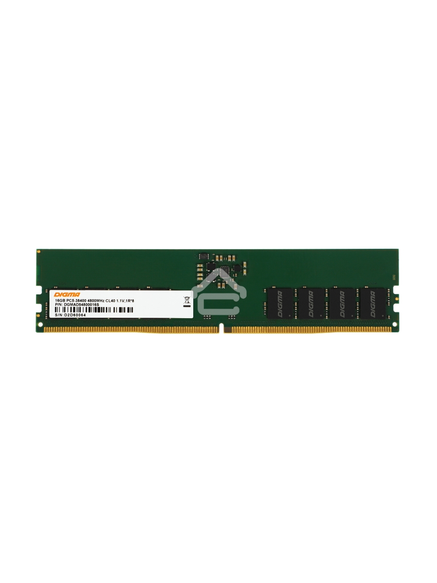Оперативная память Digma, DDR5, 16GB (1x16GB), 4800MHz, CL40, DIMM