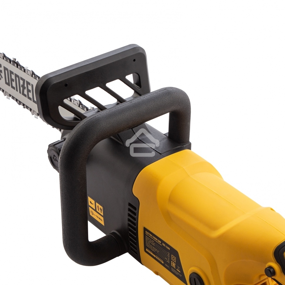 Пила цепная электрическая EDS-2200, 2,2кВт,продольная,шина 45см,шаг 3/8, паз 1,3мм, 62зв Denzel