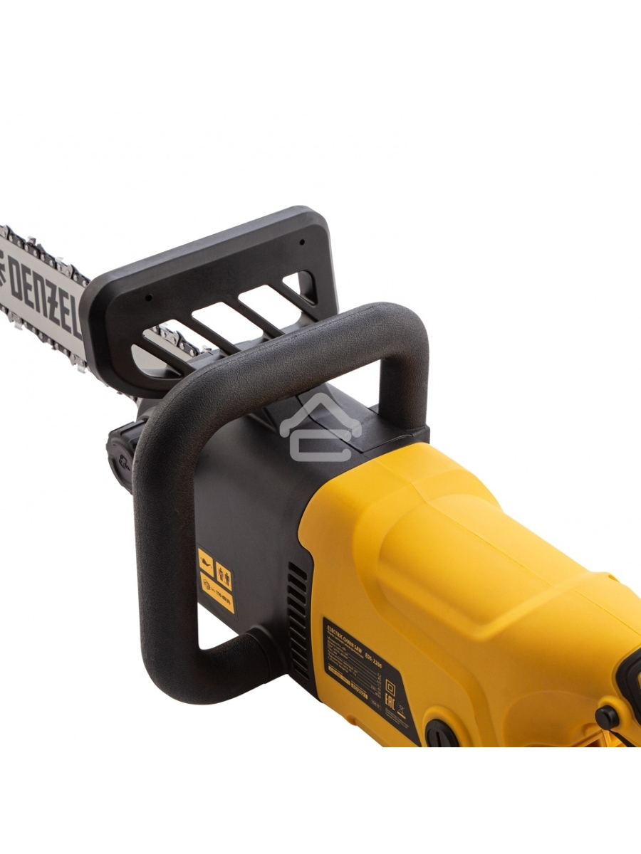 Пила цепная электрическая EDS-2200, 2,2кВт,продольная,шина 45см,шаг 3/8, паз 1,3мм, 62зв Denzel