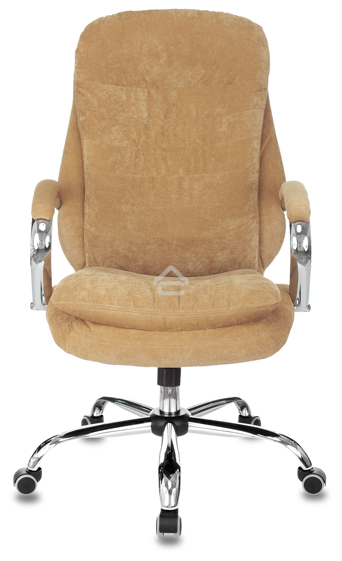 Кресло руководителя Бюрократ T-9950SL Fabric горчичный Velvet 73, крестовина металл хром