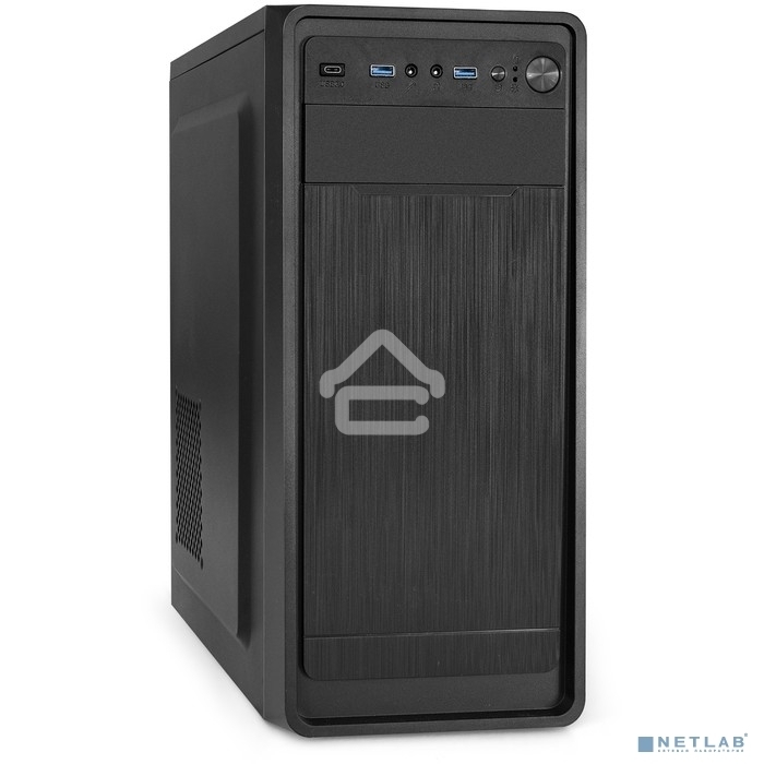 Компьютерный корпус Miditower ExeGate EX287372RUS XP-332UC-XP350 (ATX, XP350 с вент. 12см, 2*USB 3.0+1*TypeC, аудио, черный)