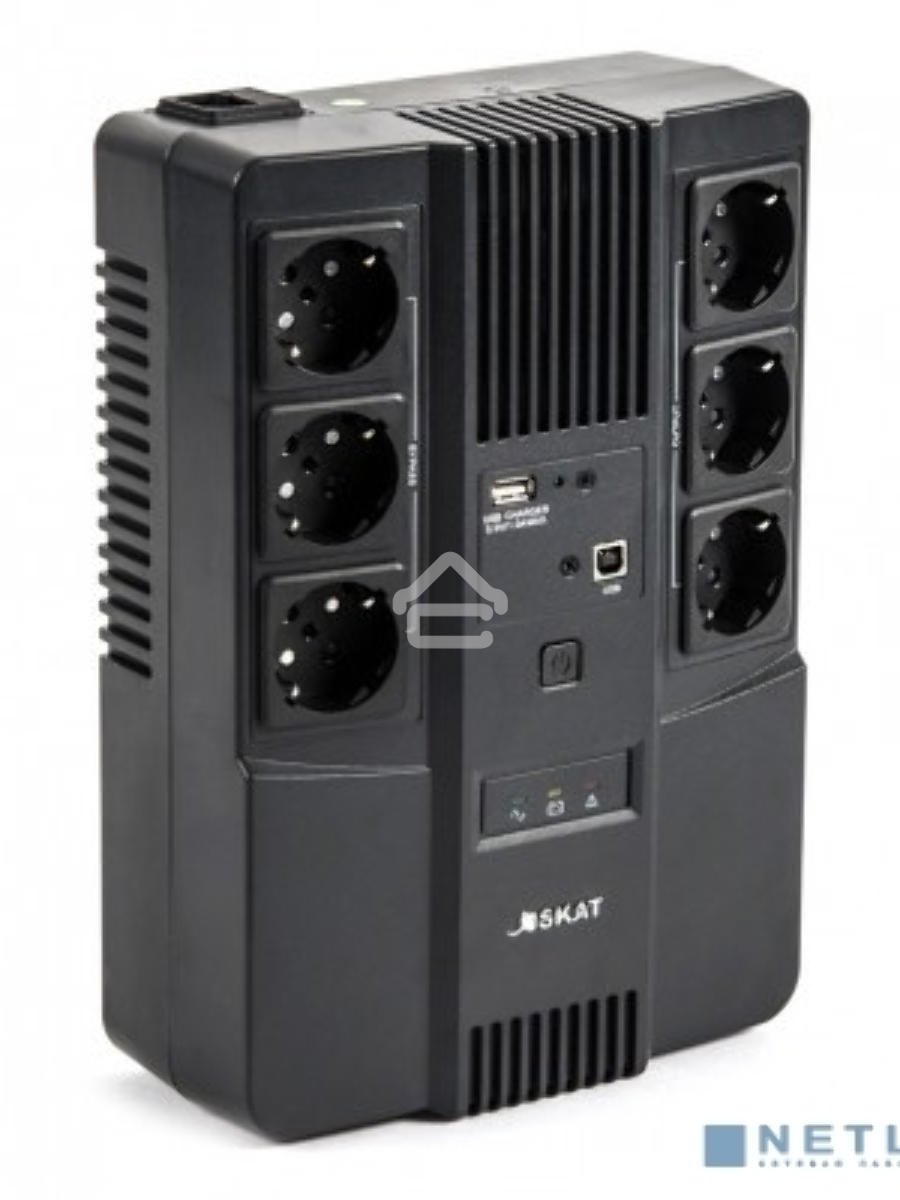 Источник бесперебойного питания Бастион SKAT-UPS 600 AI 220В 360Вт 1АКБ 7Ач внутр. меандр. стаб-ция напр-я. 6 выходов (8998)