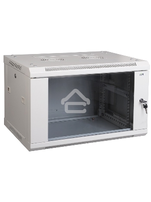 Шкаф ITK LINEA W 9U 600x600 мм дверь стекло, RAL7035
