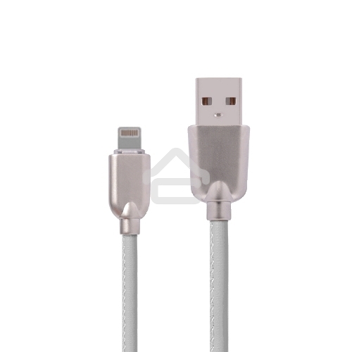 Кабель USB ACD-Allure Lightning - USB-A Кожа, 1м, белый