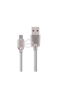 Кабель USB ACD-Allure Lightning ~ USB-A Кожа, 1м, белый (ACD-U926-P5W)