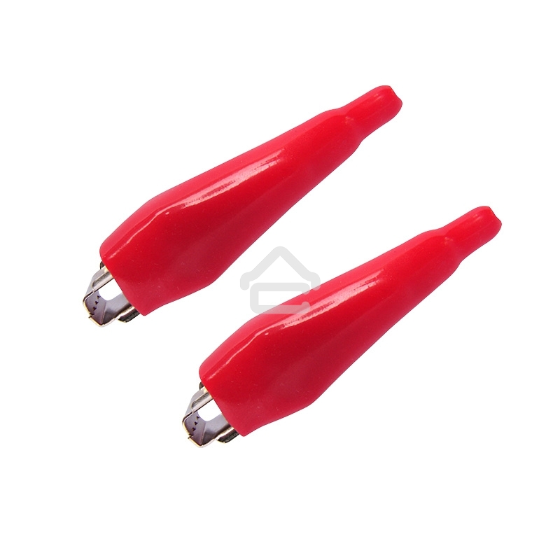 Зажим крокодил в изоляторе Rexant, длина 56 мм, ток 5A, 2 шт., пакет БОПП