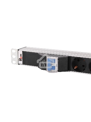Верт блок розет Rem-16 с авт 16А 10 Shuko 10IEC60320 C19 16A алюм 33-38U 3м