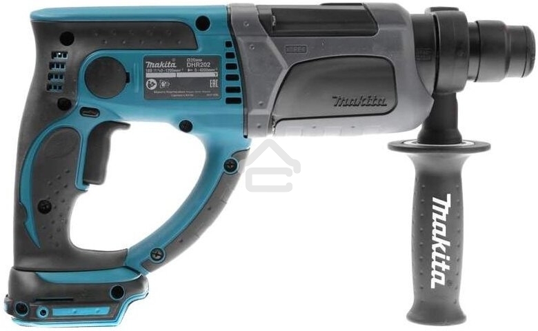 Перфоратор Makita DHR202Z аккумуляторный SDS+ DHR202Z 18В,Li-ion,3реж,1.9Дж,0-4000у\м,3.5кг,чем,подсв,б\акк и з\у,совмест с 4А·ч Li-ion