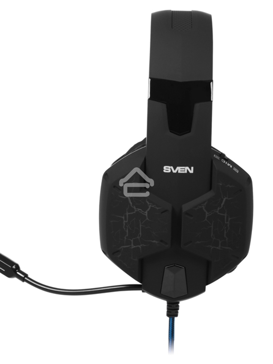 Гарнитура SVEN AP-U980MV, черный-синий (USB, LED, 7.1, 2.2m)