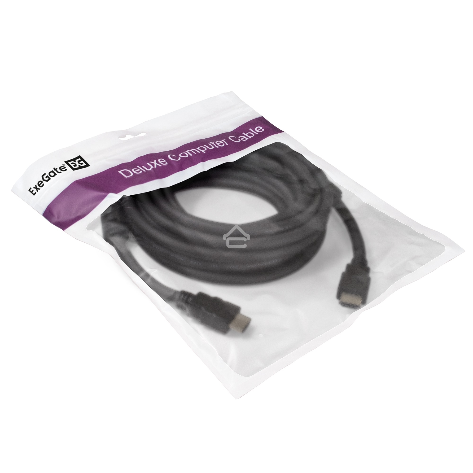 Кабель HDMI Exegate EX287725RUS EX-CC-HDMI2-5.0F (19M/19M, v2.0, 5м, 4K UHD, Ethernet, ферритовые кольца, позолоченные контакты)