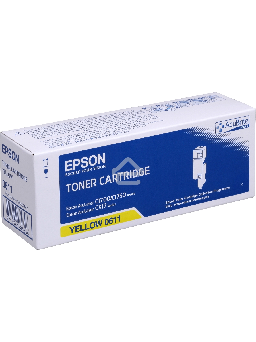 Картридж лазерный Epson 0611 (C13S050611) желтый (1400 стр.) для AcuLaser AL-C1700/1750/CX17