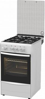 Плита газовая Darina 1B GM 341 107 W белый/черный, конфорок 4 шт, духовка 50 л, 50 см x 85 см x 56 см