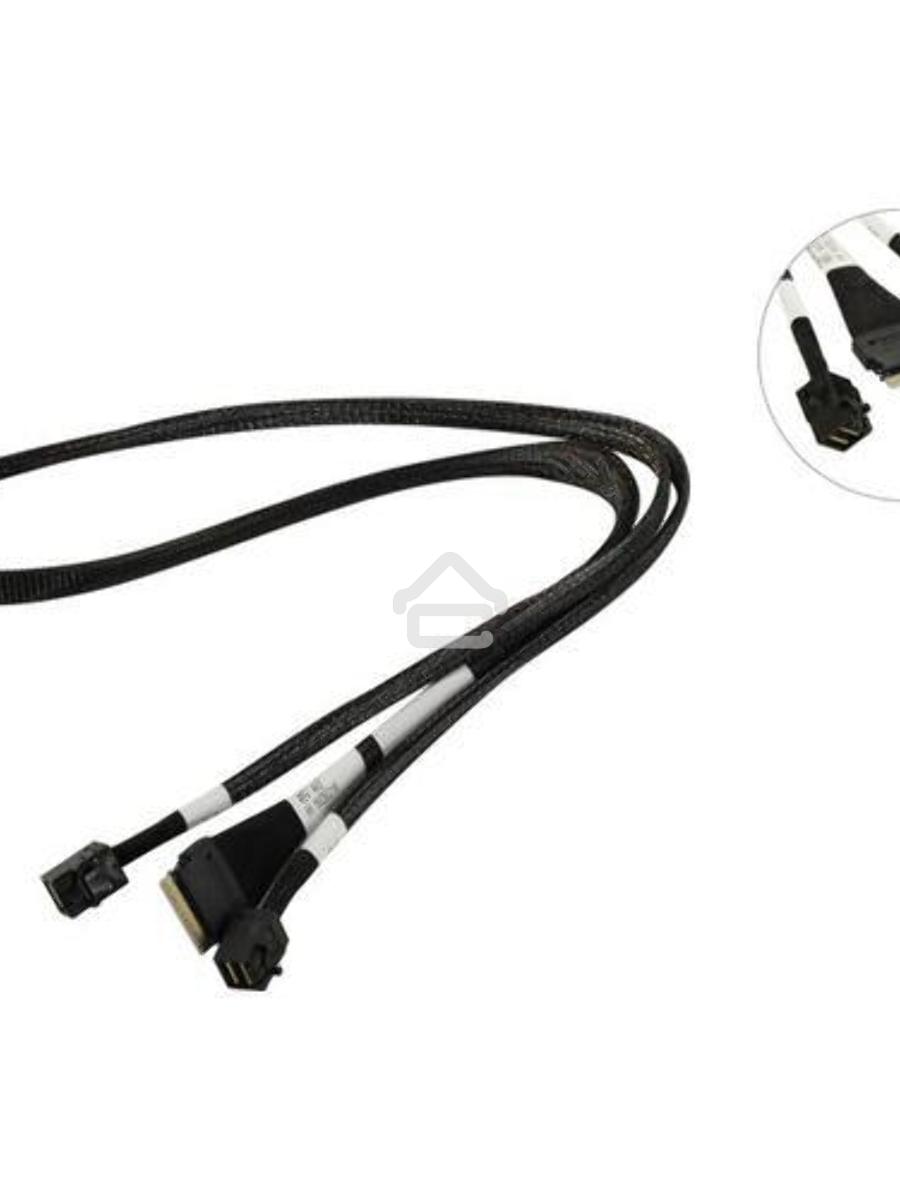 Кабель Broadcom 05-60003-00 Slimline SASx8 (SFF8654) -to- 2 SAS HD x4 (SFF8643)+ SFF9402, 1M