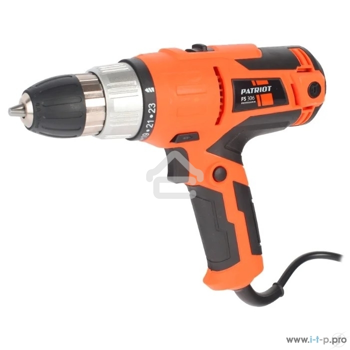 Дрель-шуруповерт сетевой Patriot FS 306, Сетевая, 300 Вт