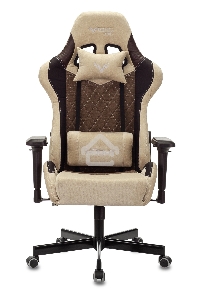 Кресло игровое Бюрократ VIKING 7 KNIGHT BR FABRIC коричневый текстиль/эко.кожа крестовина металл/пластик