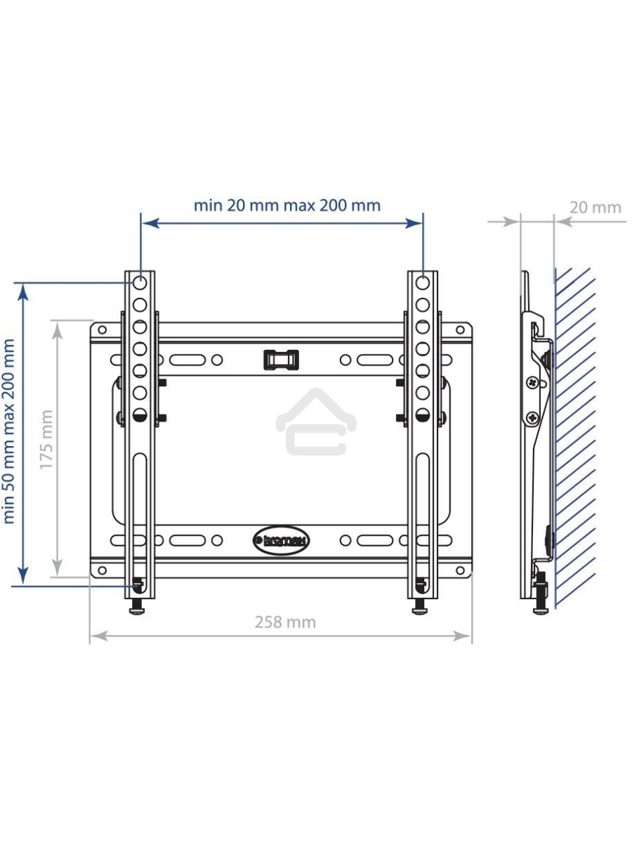 Кронштейн Kromax IDEAL-6 white, для LED/LCD TV 15