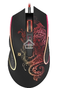 Мышь проводная Defender Venom GM-640L черный, 3200 dpi, USB, кнопки - 8