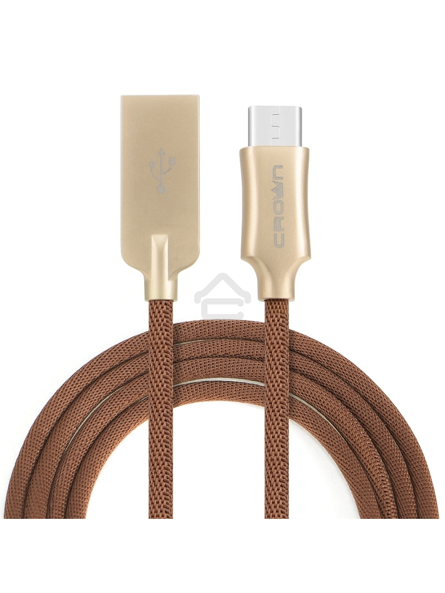 Кабель Crown USB - USB Type-C CMCU-3132C brown