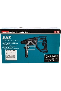 Перфоратор Makita DHR202Z аккумуляторный SDS+ [DHR202Z] {18В,Li-ion,3реж,1.9Дж,0-4000у\м,3.5кг,чем,подсв,б\акк и з\у,совмест с 4Ач Li-ion}