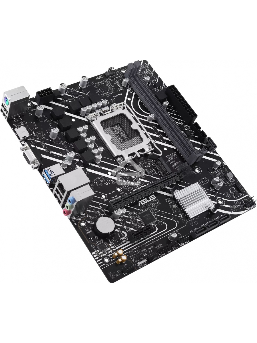 Материнская плата ASUS PRIME H610M-K, LGA 1700, Intel H610, 2xDDR5, 4xSATA, 1xM.2, 1xPCIe 4.0 x16, 1x1Gb LAN, 2xUSB-A 3.2 Gen 1, 4xUSB-A 2.0, 1xHDMI, 1xVGA, 3x3.5 мм, 1xRS-232, 7.1, mATX