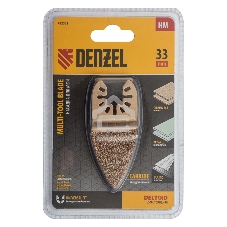 Насадка для МФИ Denzel шлифовальная дельтовидная, HM, по плитке и дереву, 33 мм